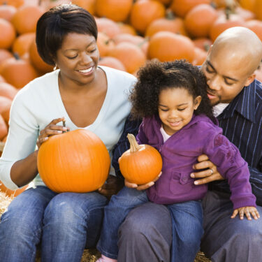 Black Family at Pumpkin Patch
