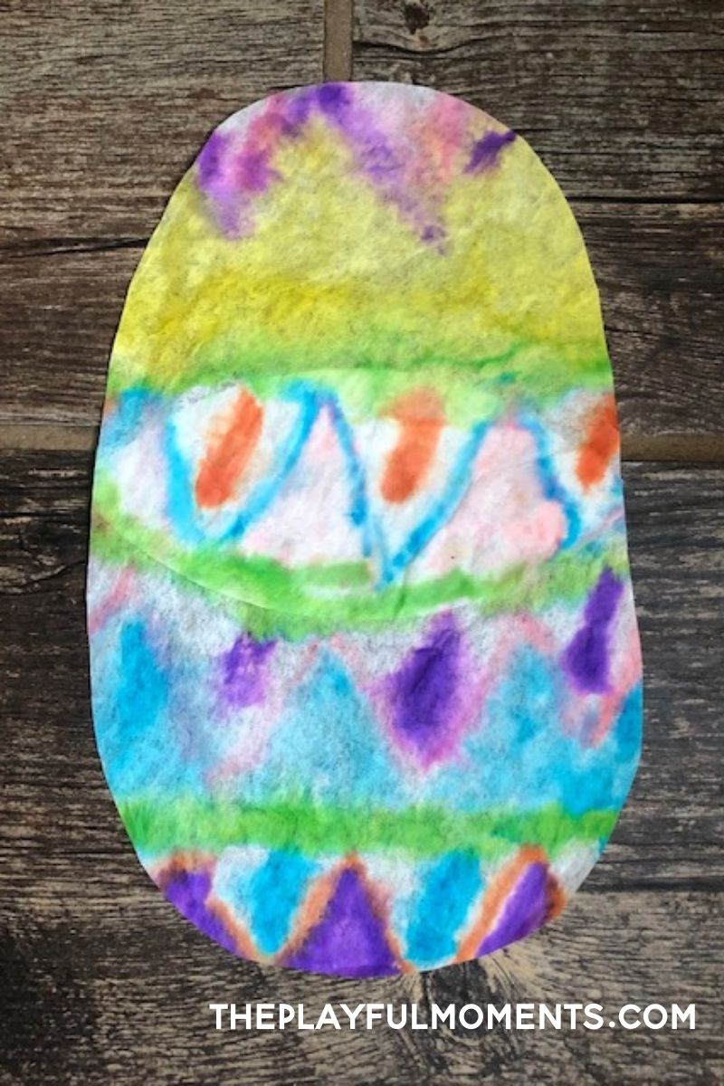 Coffee filter Easter Egg craft