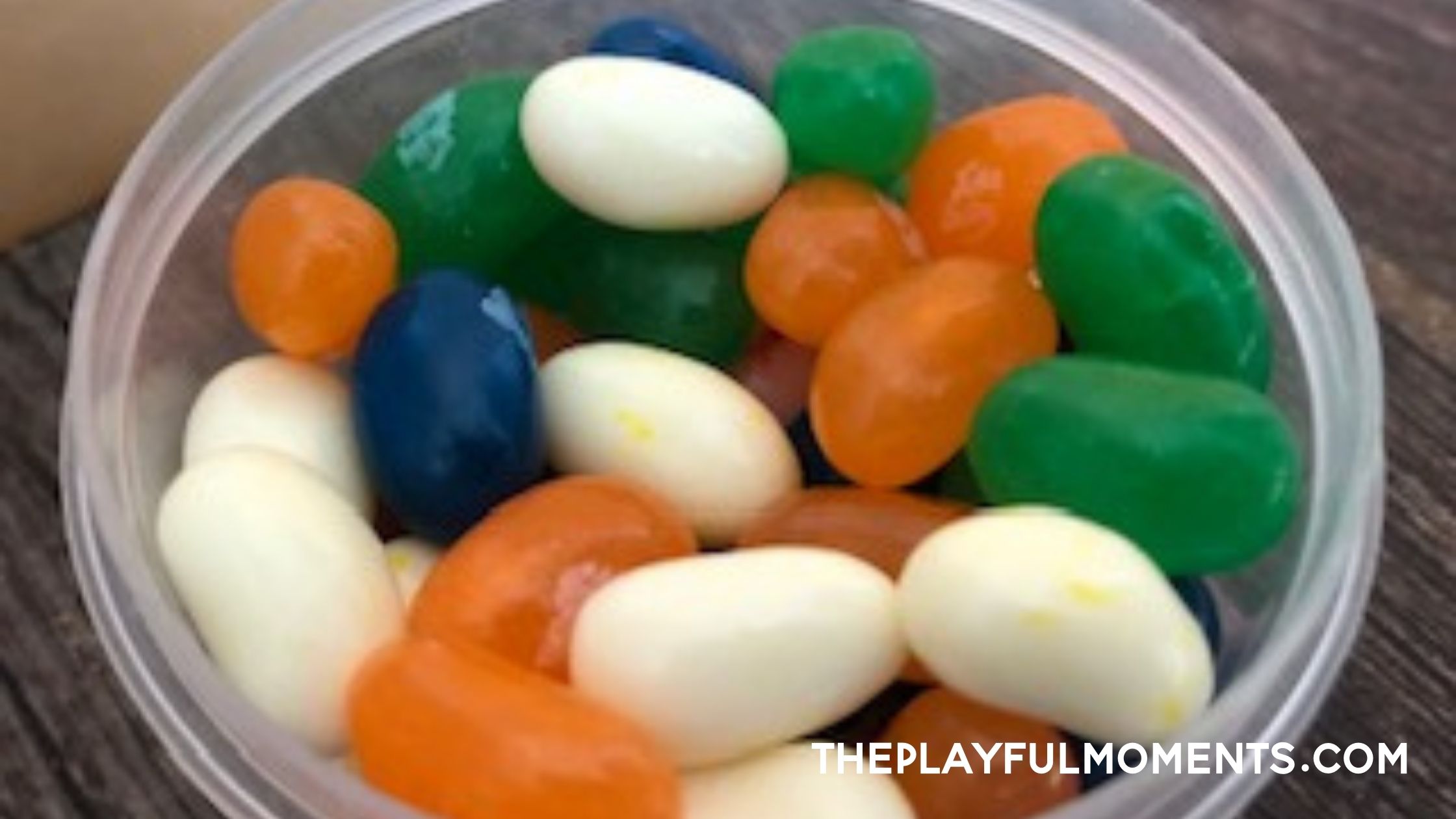 Jelly beans in container